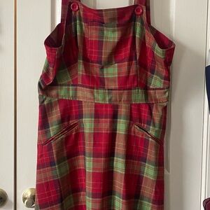 Voodoo Vixen Plaid Red and Green Dress